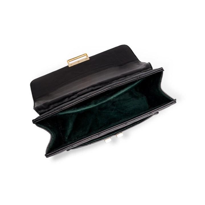 Flora Quilted Crossbody Leather Bag - Black - Image 13