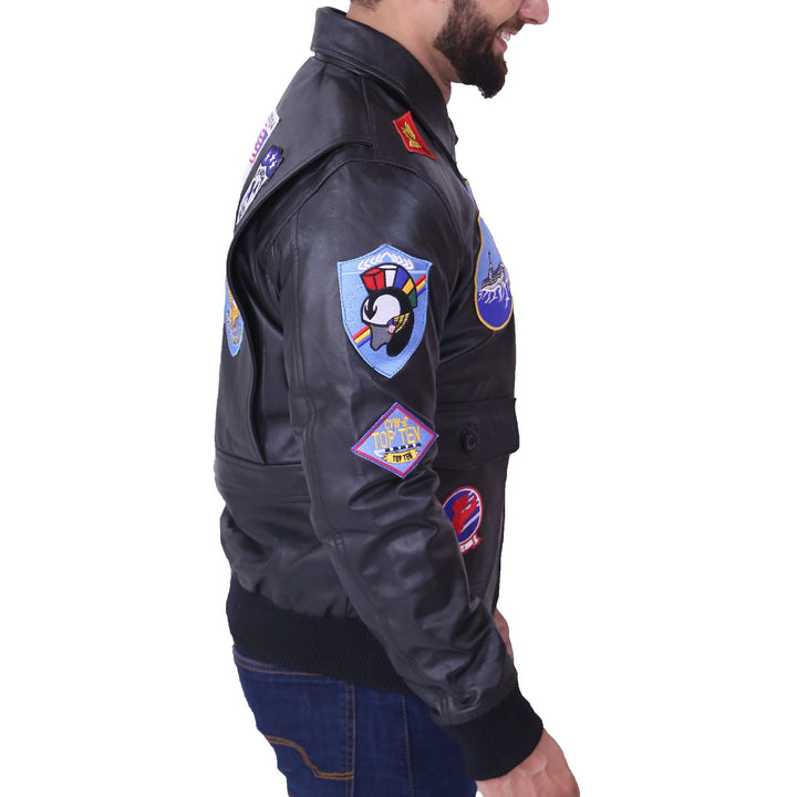 Top Gun movie Maverick Black Bomber Jacket