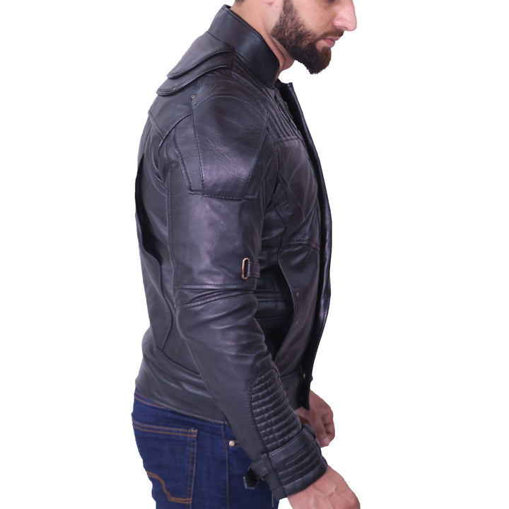 Chris Pratt’s Star Lord Black Leather Jacket