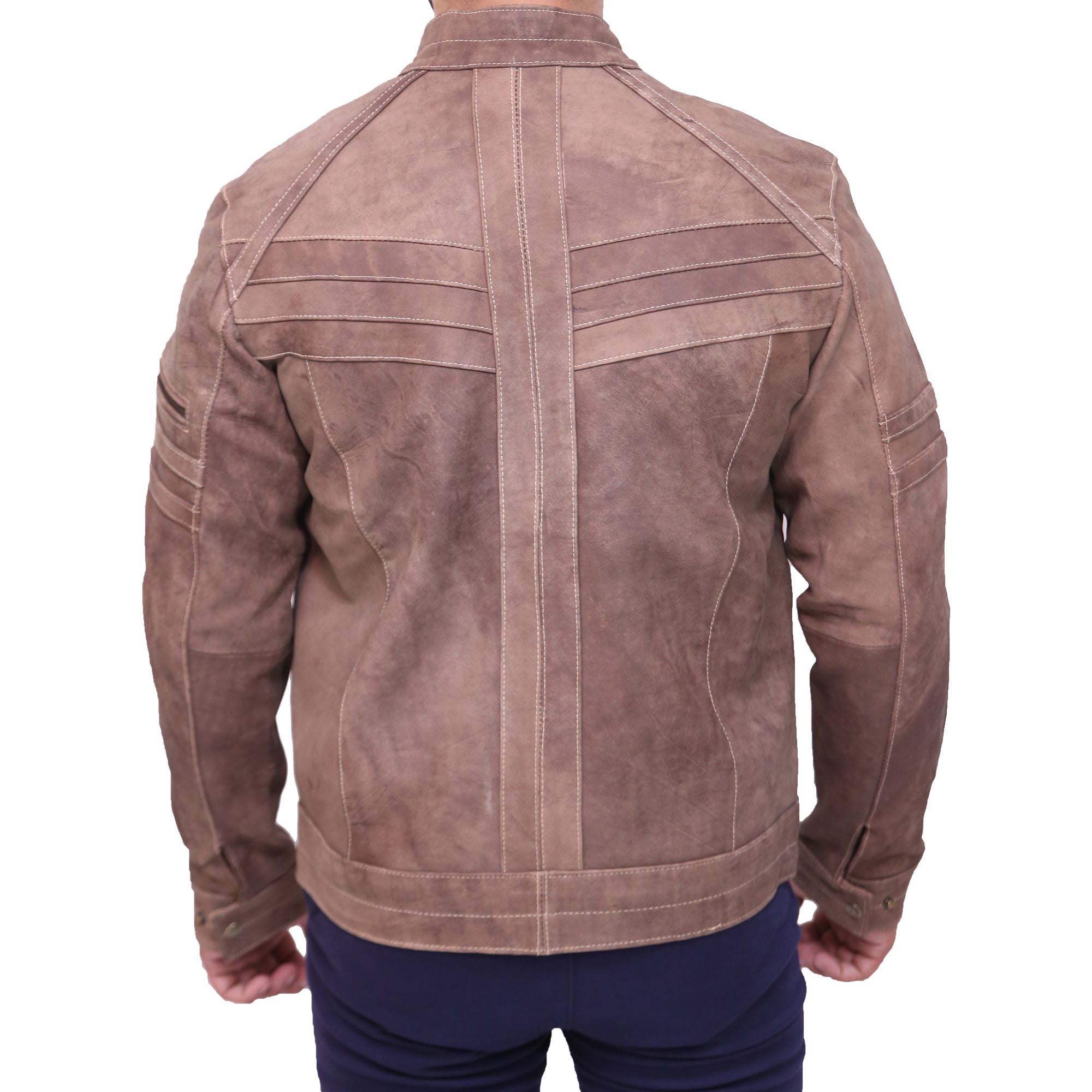 Men's Brown Motorcycle Leather Jacket
