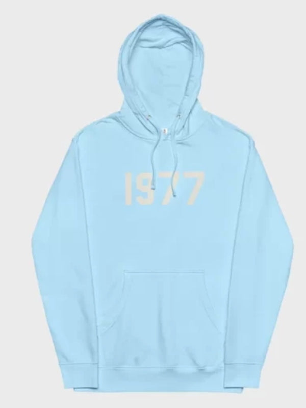1977 essentials hoodie​ blue
