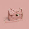Flora Quilted Crossbody Leather Bag - Pink - Image 4