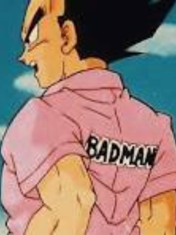 Dragon Ball Z Vegeta Badman Pink Shirt Back view