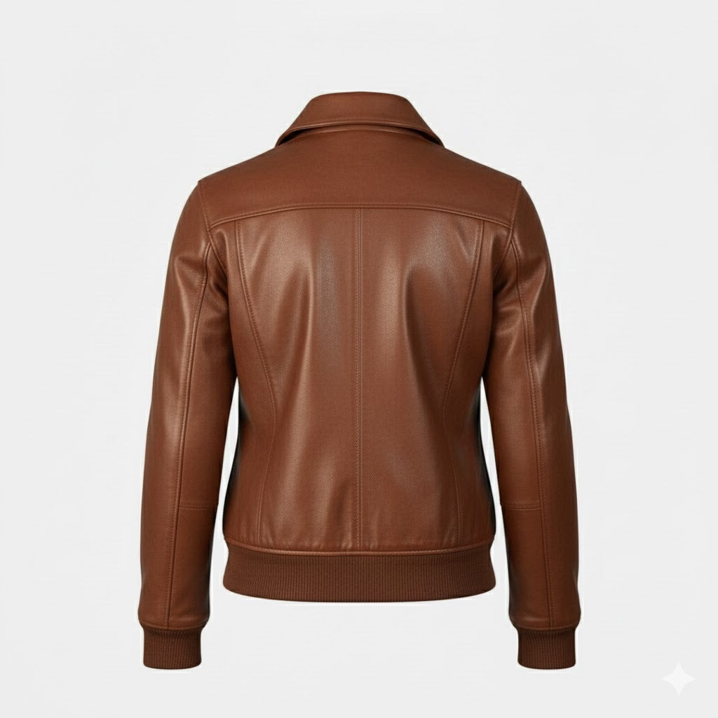 Brown Leather Jacket For Women