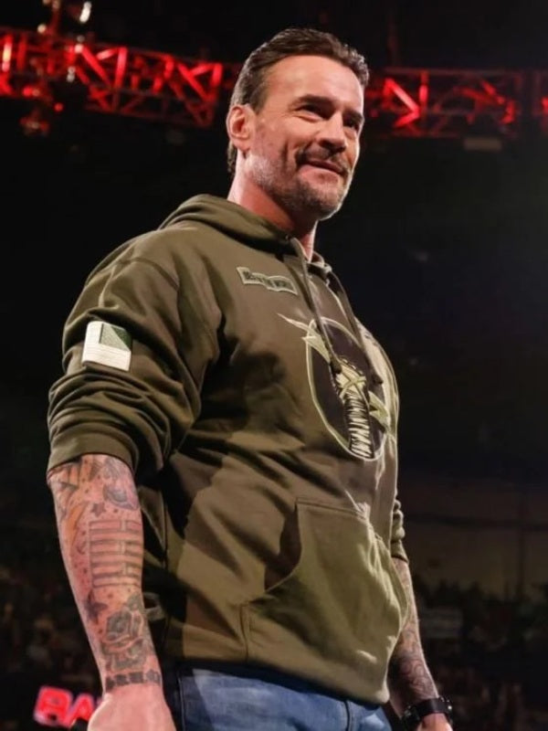 CM Punk Military Green Hoodie