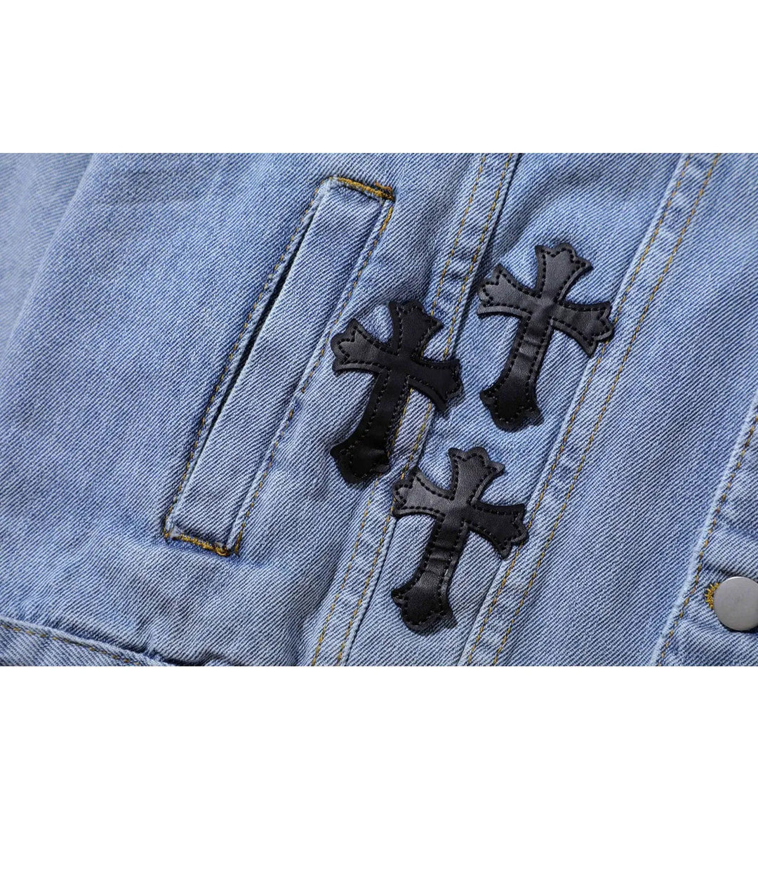 Chrome Hearts Denim Jacket Blue Front
