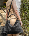 Handmade Woven Original Black Leather Bag - Image 7