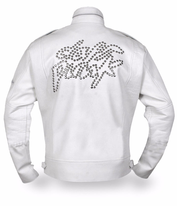 Daft Punk White Leather Jacket