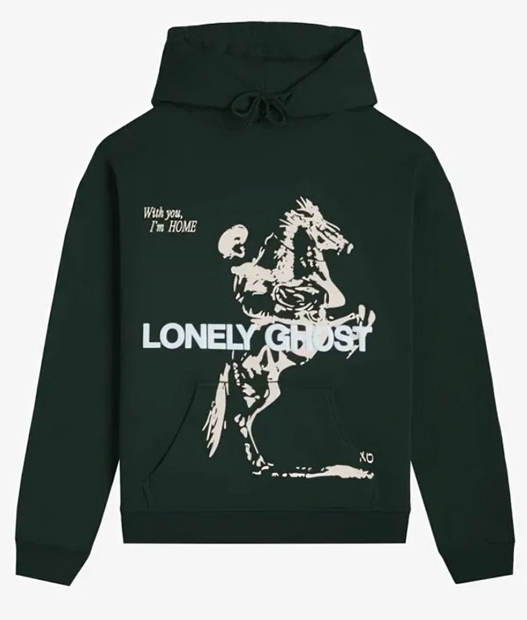 Green lonely ghost hoodie