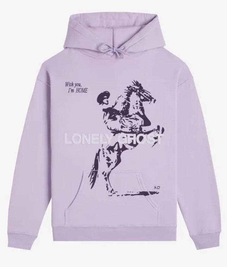 pink lonely ghost hoodie
