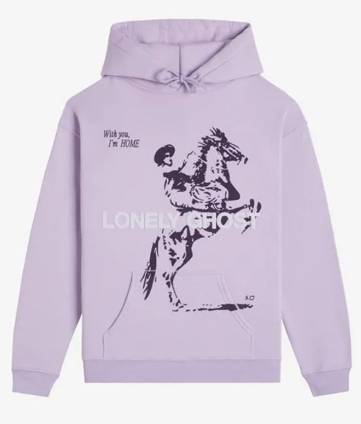 pink lonely ghost hoodie