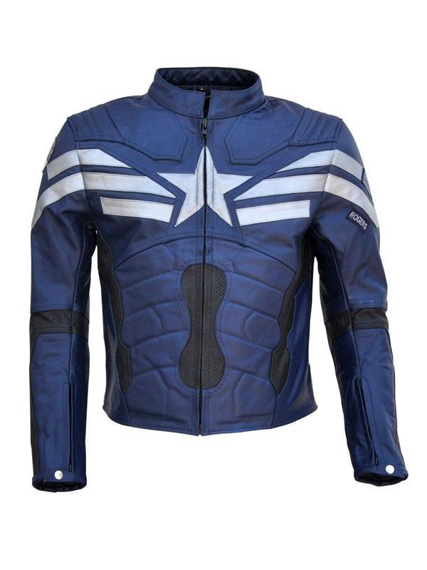 Chris Evans Captain America The Winter Soldier Blue Jacket