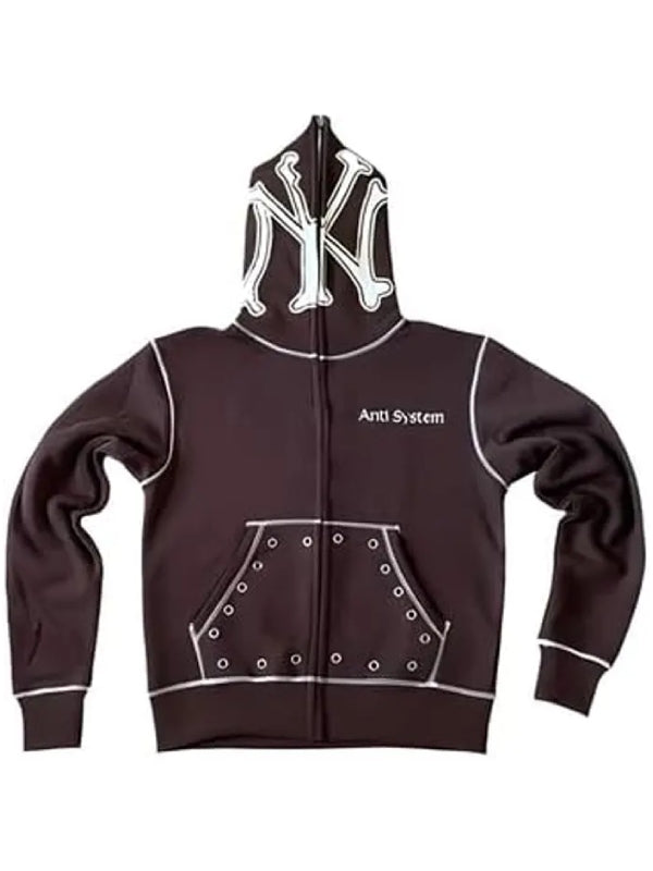 Anti System Hoodie Brown