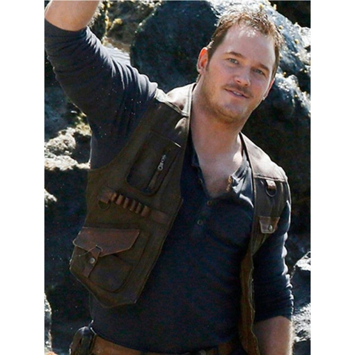 Chris Pratt Jurassic World Brown Vest