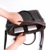 Parker Slim Dark Brown Laptop Leather Bag - Image 4