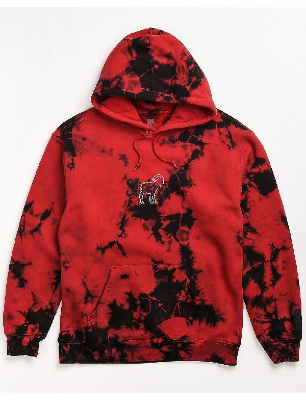Red and black Slipknot Hoodie on a white background