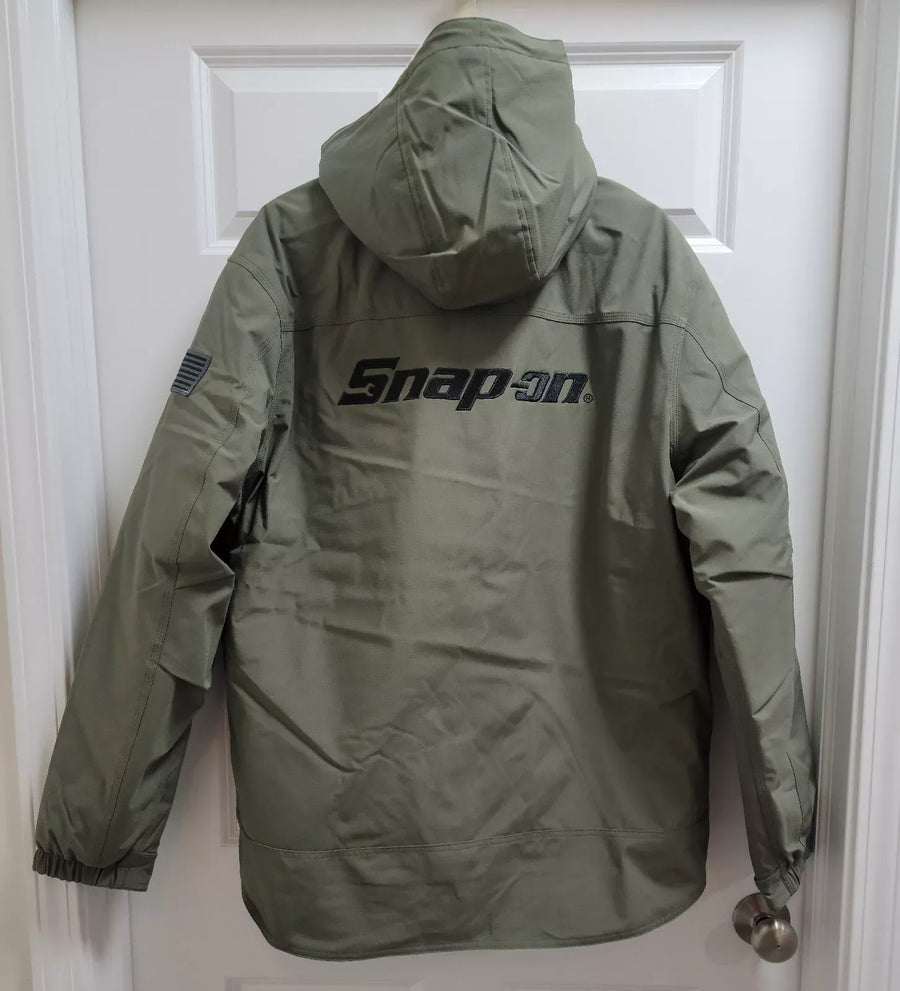 snap on jacket with hood