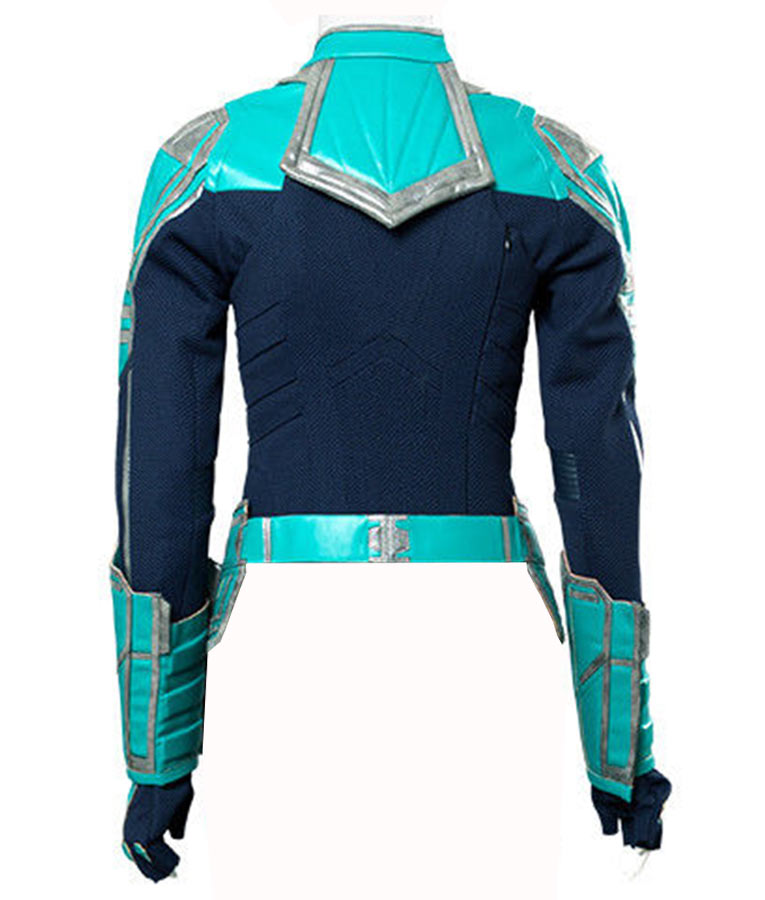 Captain Marvel Brie Larson Green Leather Jacket