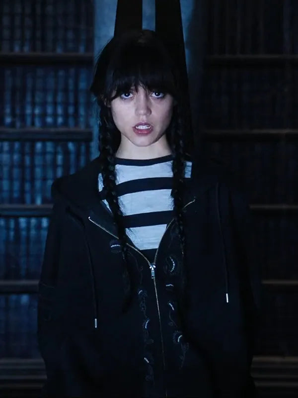 Jenna Ortega Wednesday Addams Oversized Hoodie