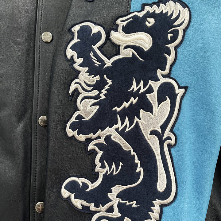 lion logo on avirex jacket new york