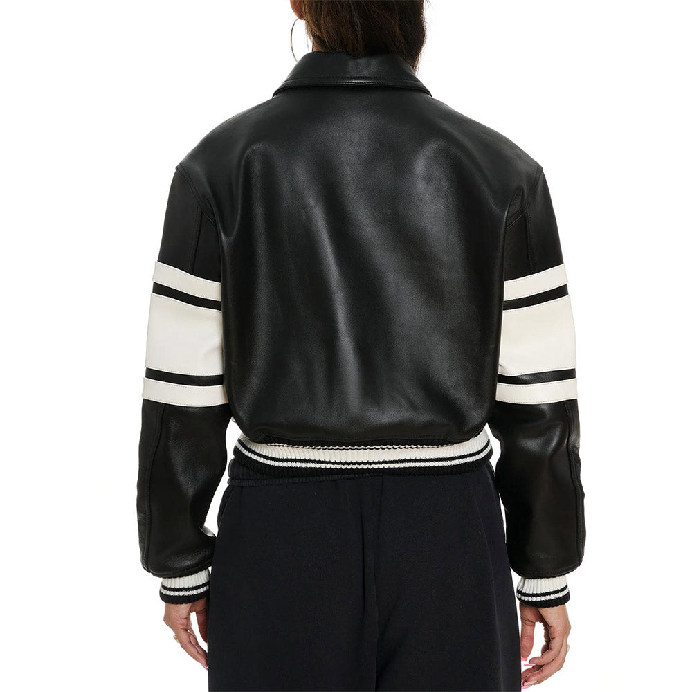 Avirex N4 Cropped Leather Jacket