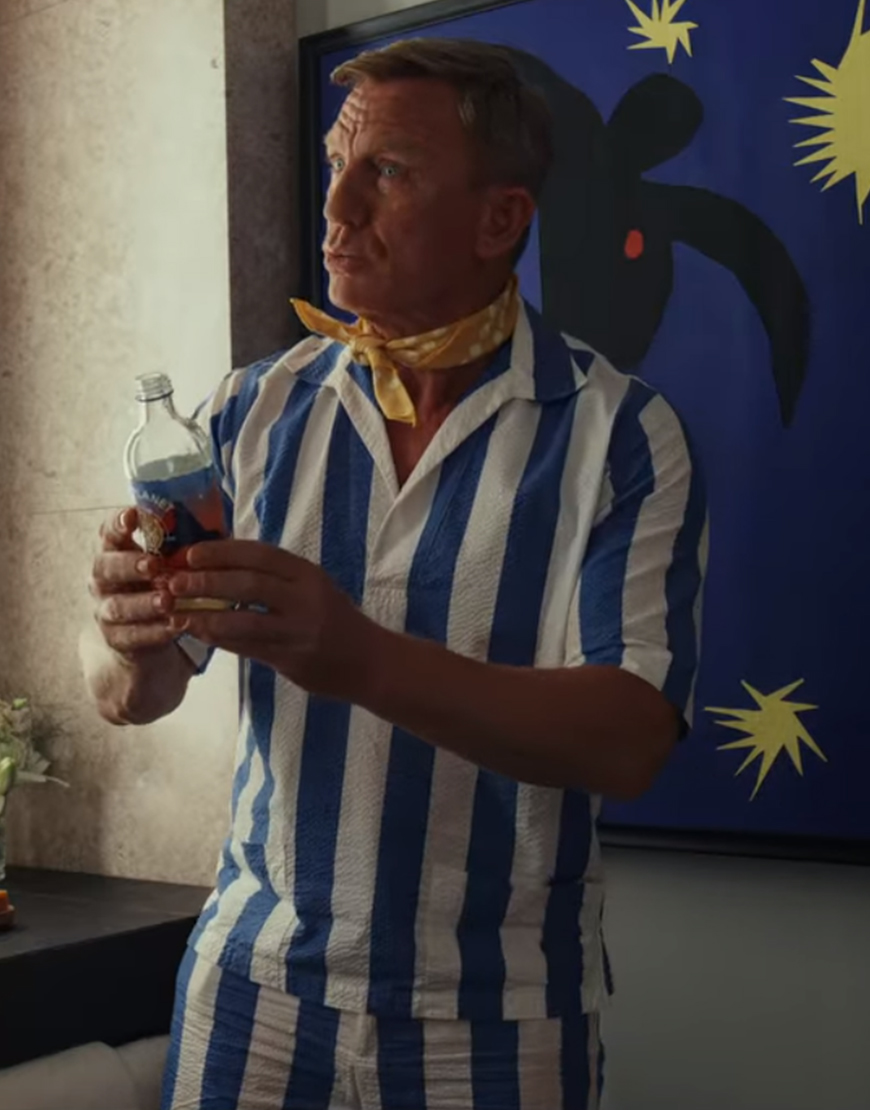 Glass Onion A Knives Out Mystery Daniel Craig Stripe Shirt
