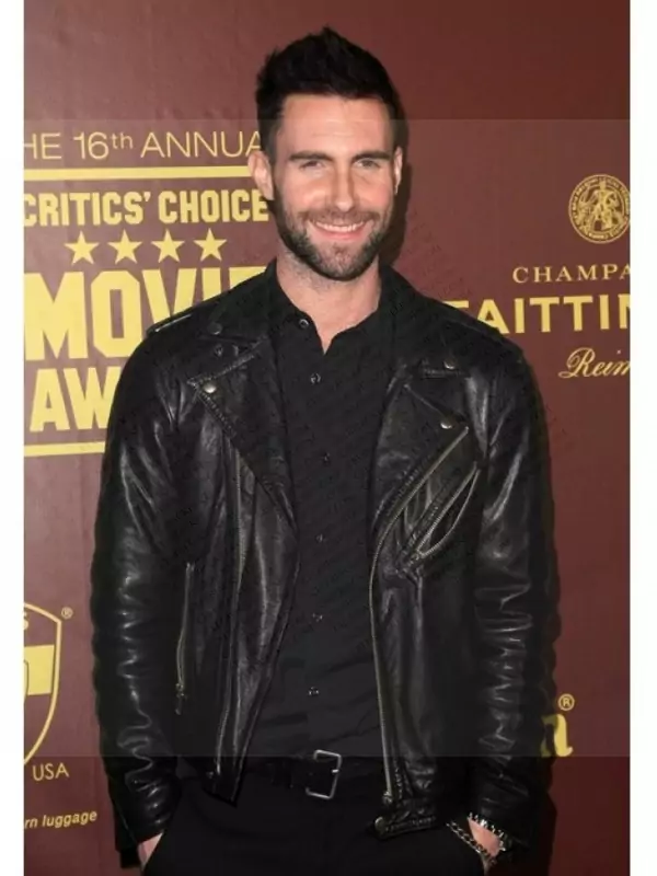 Adam Levine Black Leather Jacket
