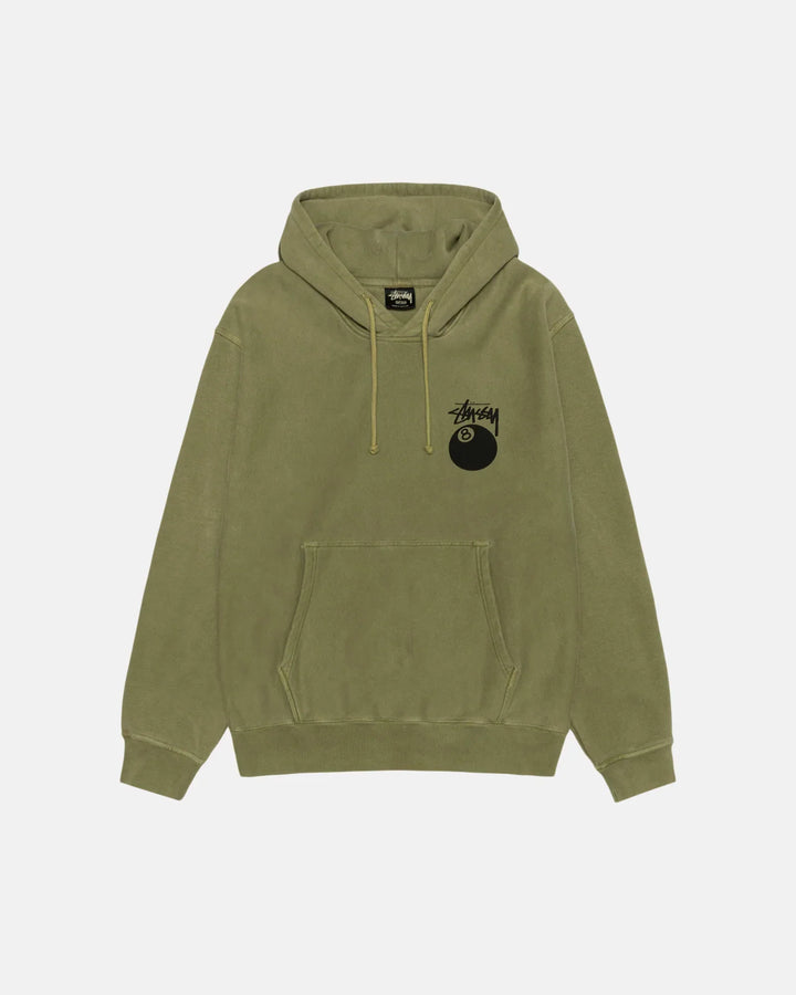 Green hoodie with a logo on a white background